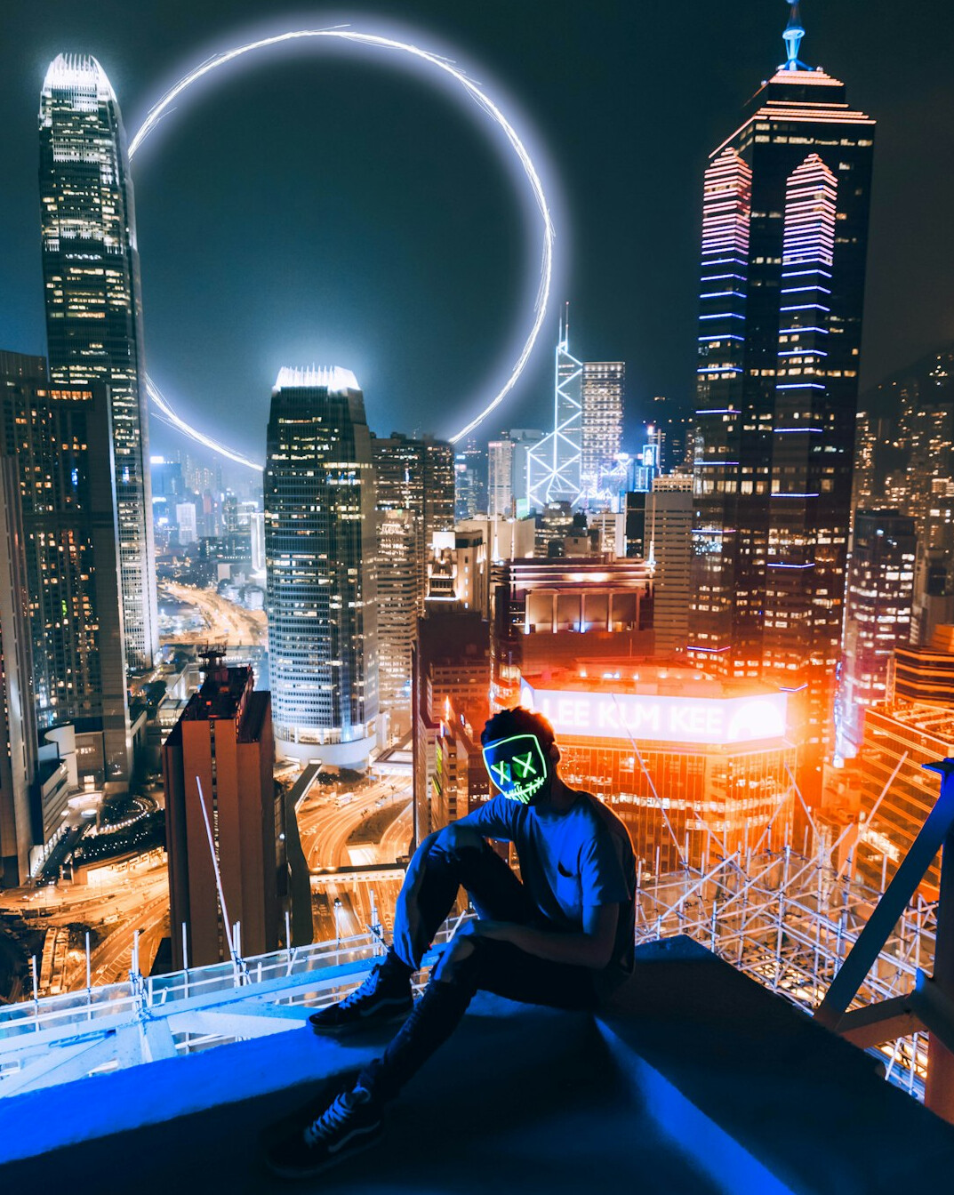futuristic city with ai