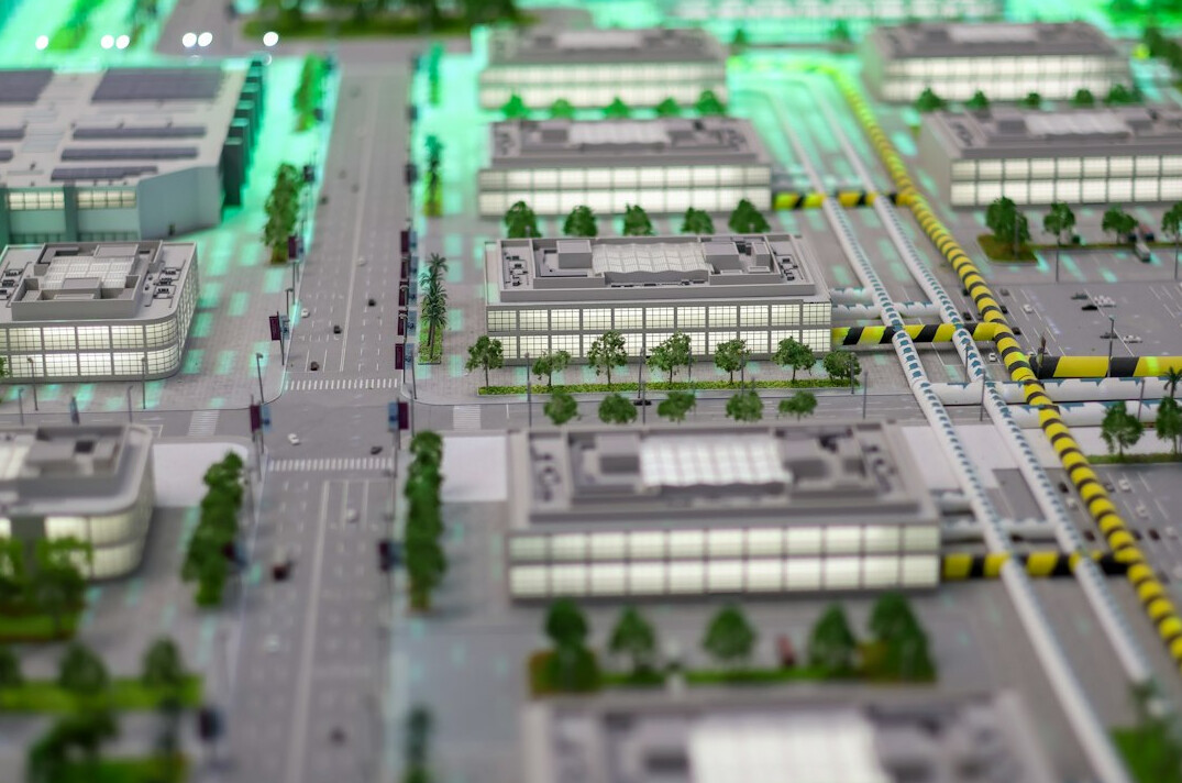 future city with technology